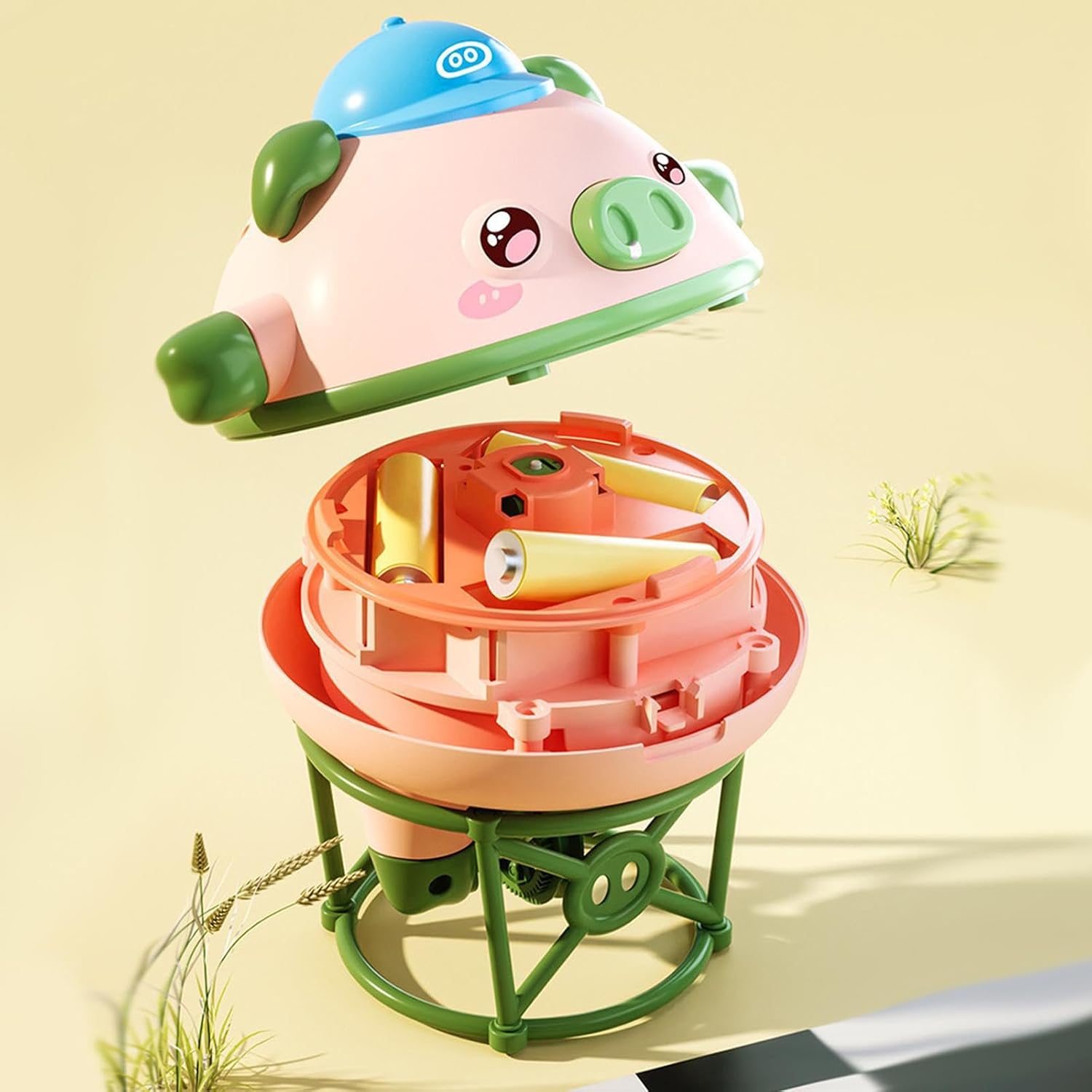 Unicycle Toy Gyro Balance Robot Pig Toy is Fun Way for Children to Balance and Movement Together Novelty Tightrope Walking Tumbler Unicycle, Green