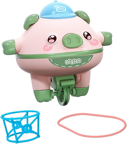 Unicycle Toy Gyro Balance Robot Pig Toy is Fun Way for Children to Balance and Movement Together Novelty Tightrope Walking Tumbler Unicycle, Green