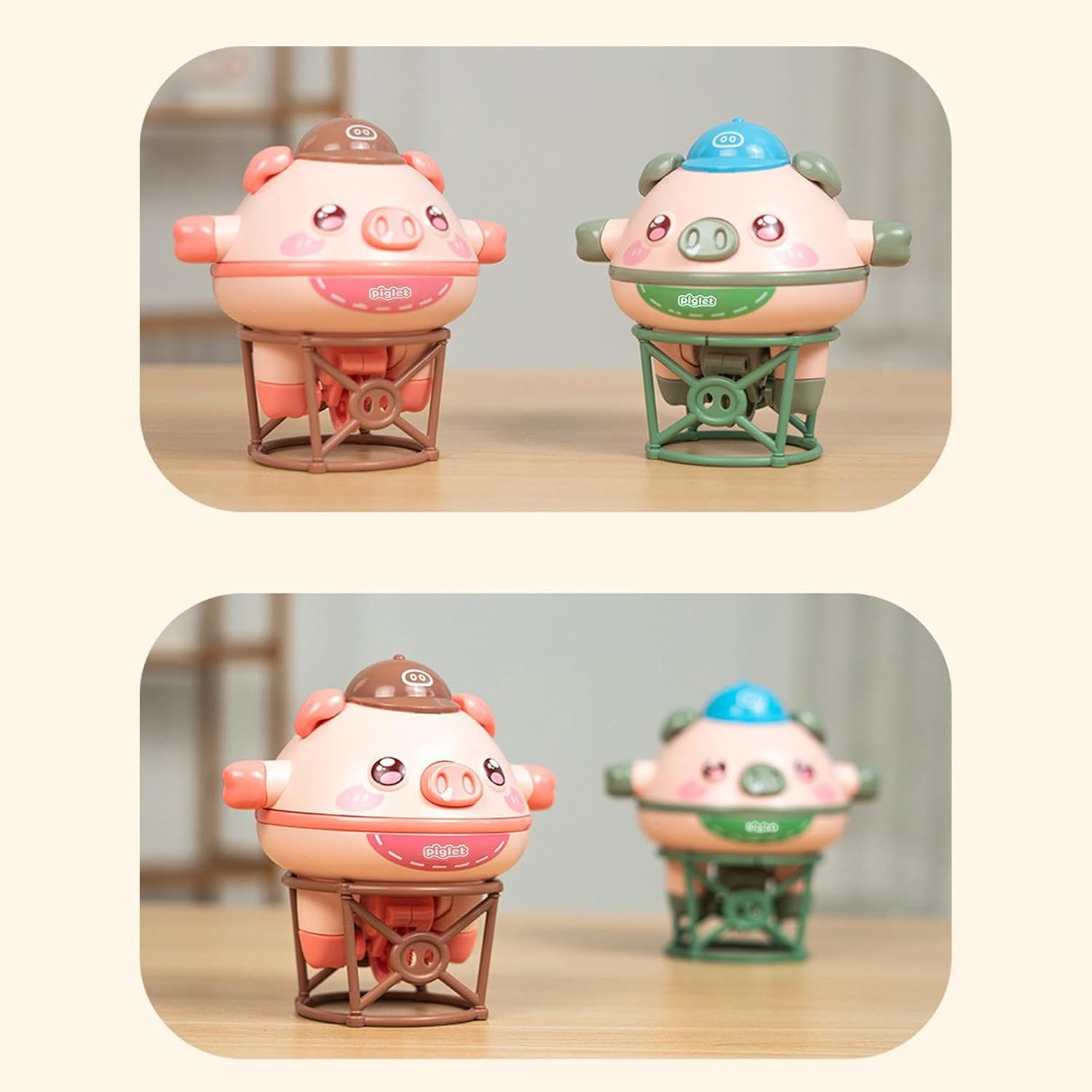 Unicycle Toy Gyro Balance Robot Pig Toy is Fun Way for Children to Balance and Movement Together Novelty Tightrope Walking Tumbler Unicycle, Green