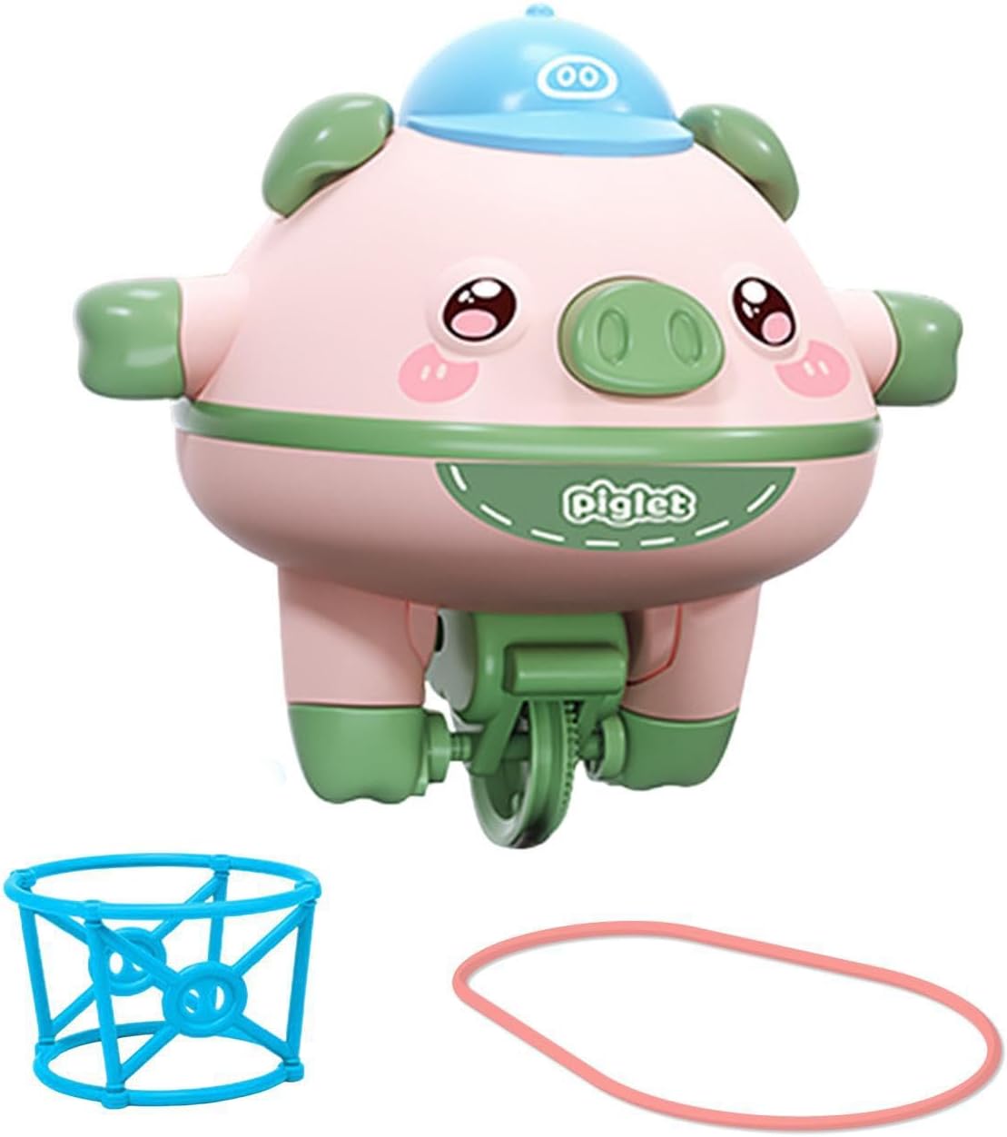 Unicycle Toy Gyro Balance Robot Pig Toy is Fun Way for Children to Balance and Movement Together Novelty Tightrope Walking Tumbler Unicycle, Green