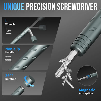 Mini open-end wrenches, pry tools and picks included with the All in 1 Tool kit